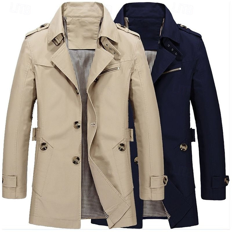 Winston | Men's Tailored Single-Breasted Trench Coat