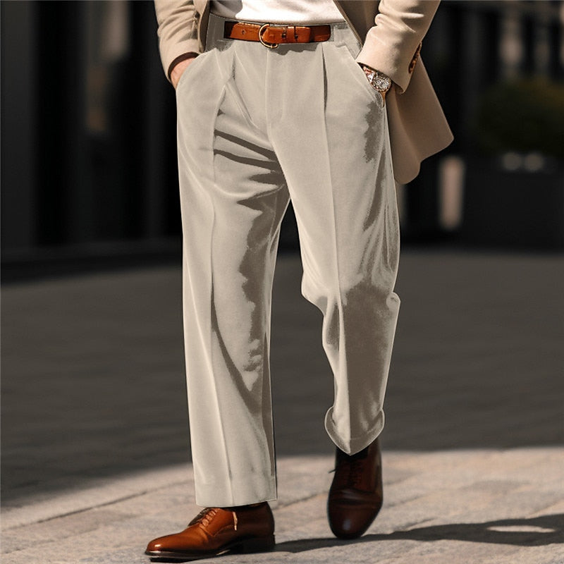 Gareth | Men's Tailored Pleated Trousers