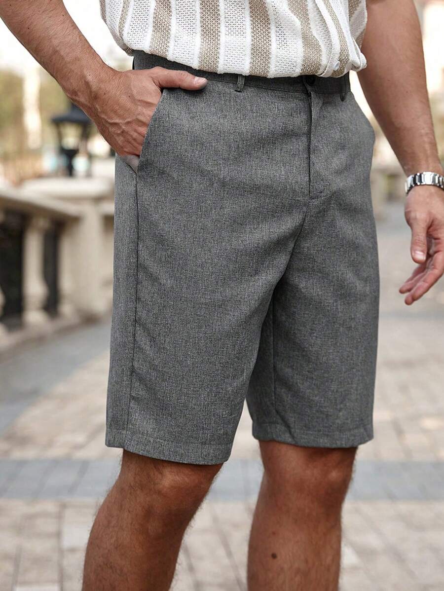 Torren / Men’s Khaki Casual Shorts with Drawstring Waist