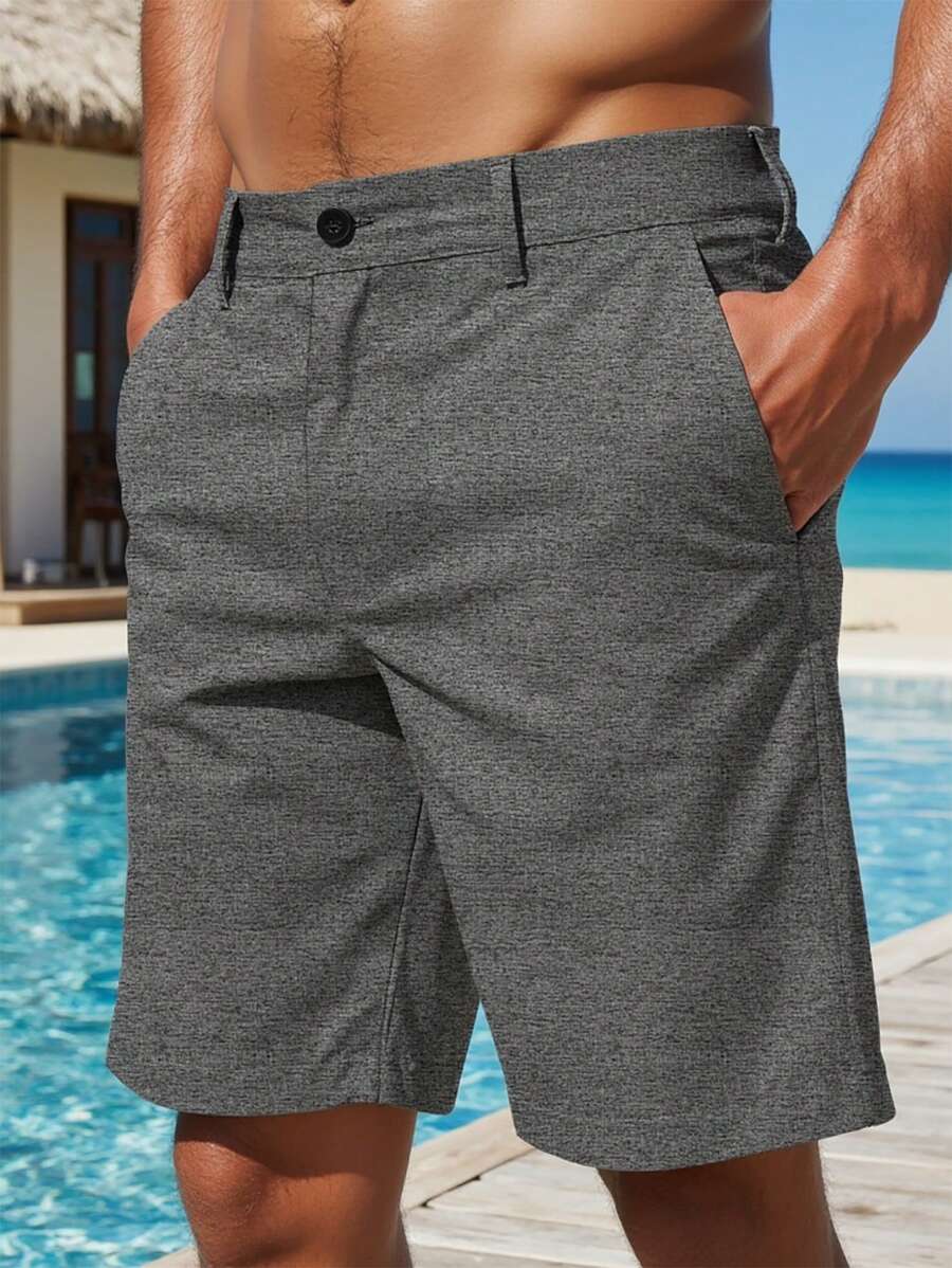 Torren / Men’s Khaki Casual Shorts with Drawstring Waist