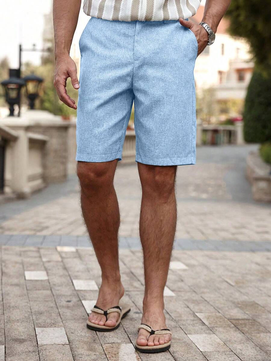 Torren / Men’s Khaki Casual Shorts with Drawstring Waist