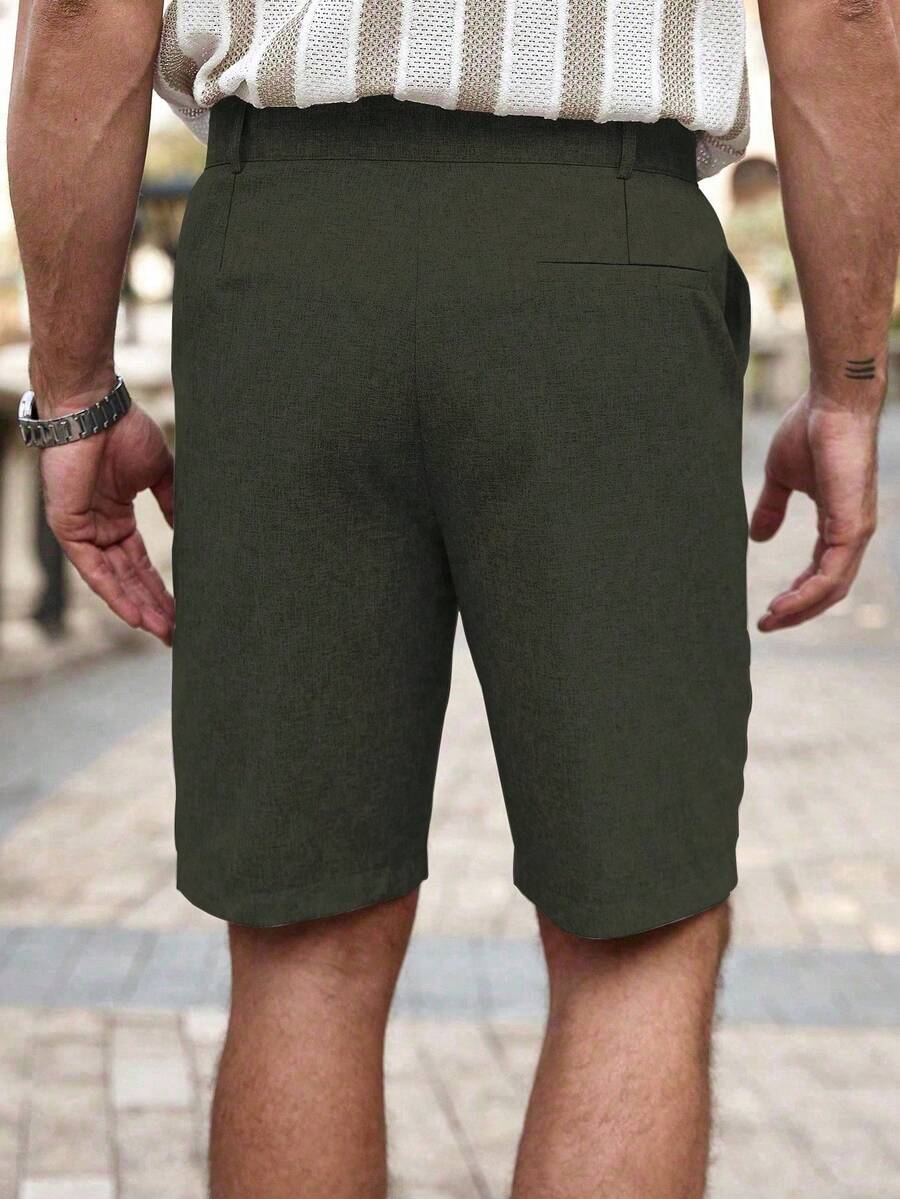 Torren / Men’s Khaki Casual Shorts with Drawstring Waist