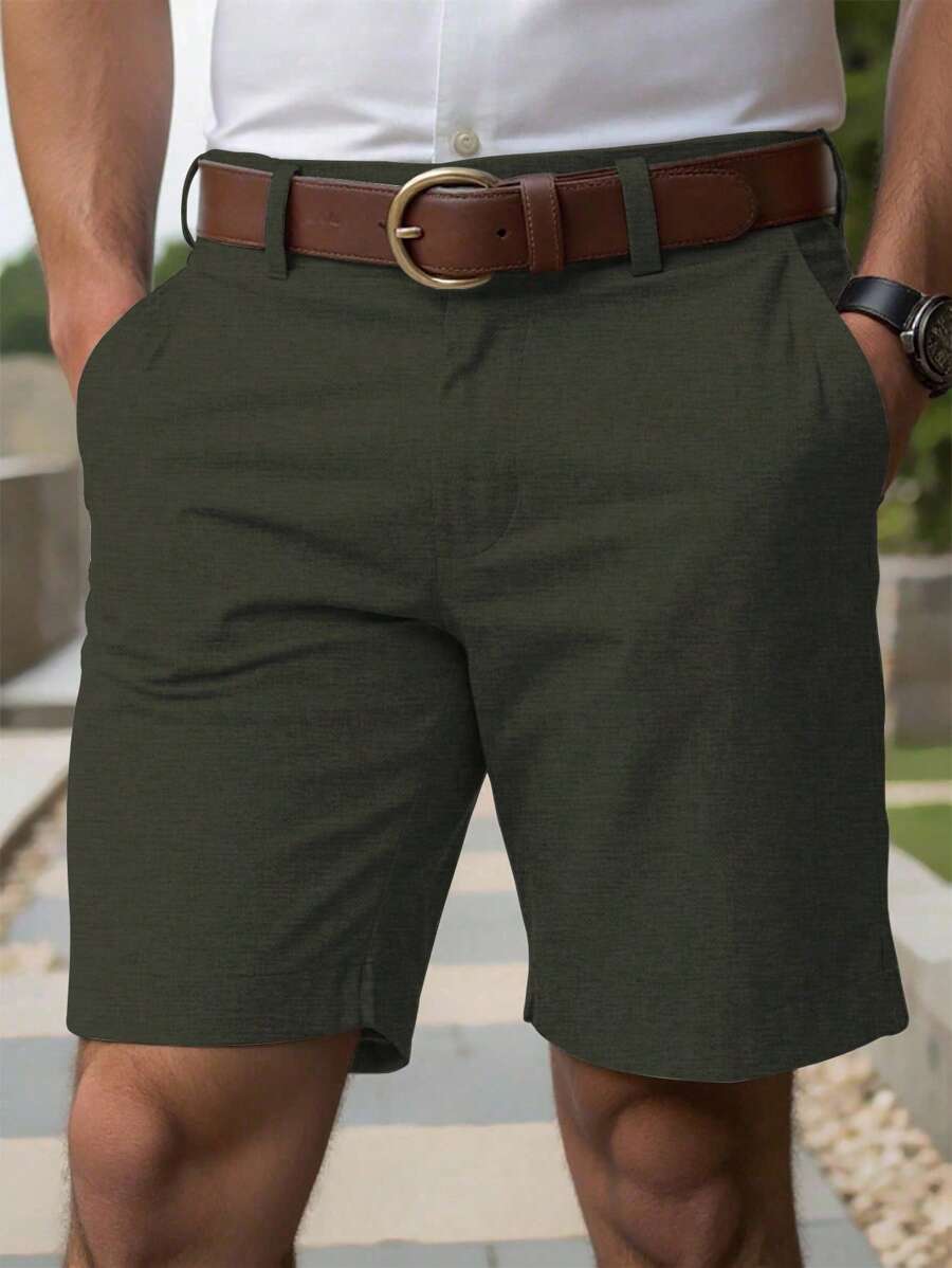 Torren / Men’s Khaki Casual Shorts with Drawstring Waist