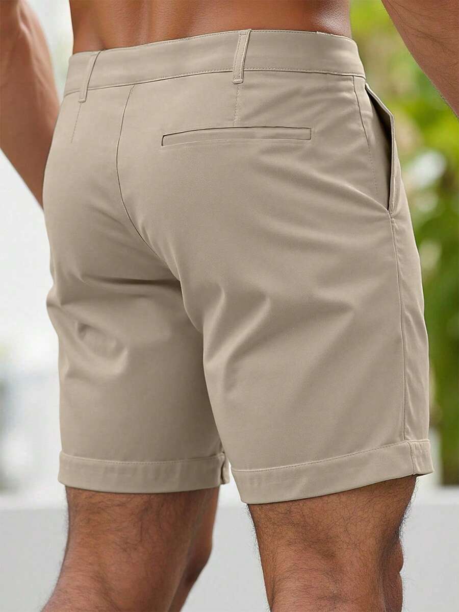 Torren / Men’s Khaki Casual Shorts with Drawstring Waist