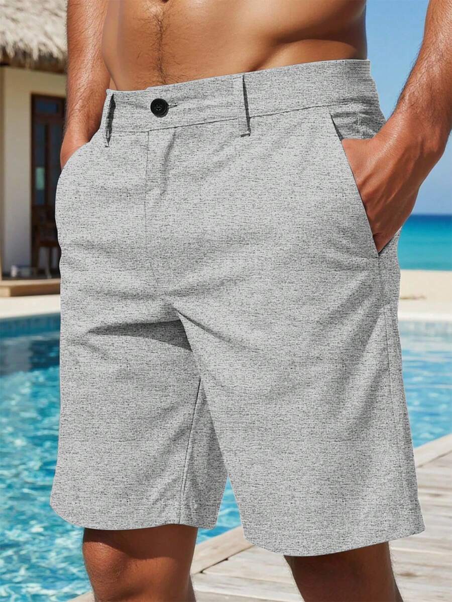 Torren / Men’s Khaki Casual Shorts with Drawstring Waist