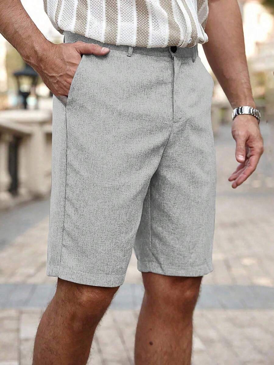 Torren / Men’s Khaki Casual Shorts with Drawstring Waist