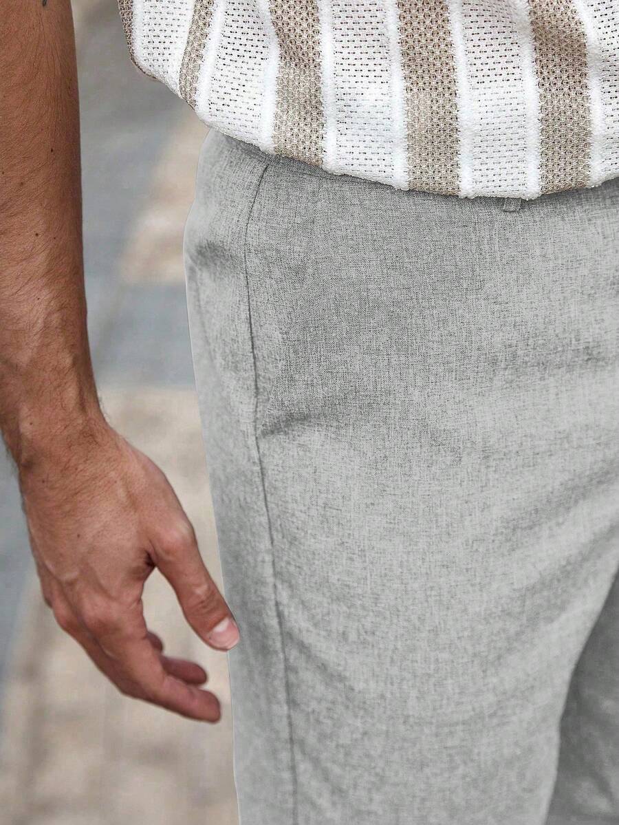 Torren / Men’s Khaki Casual Shorts with Drawstring Waist