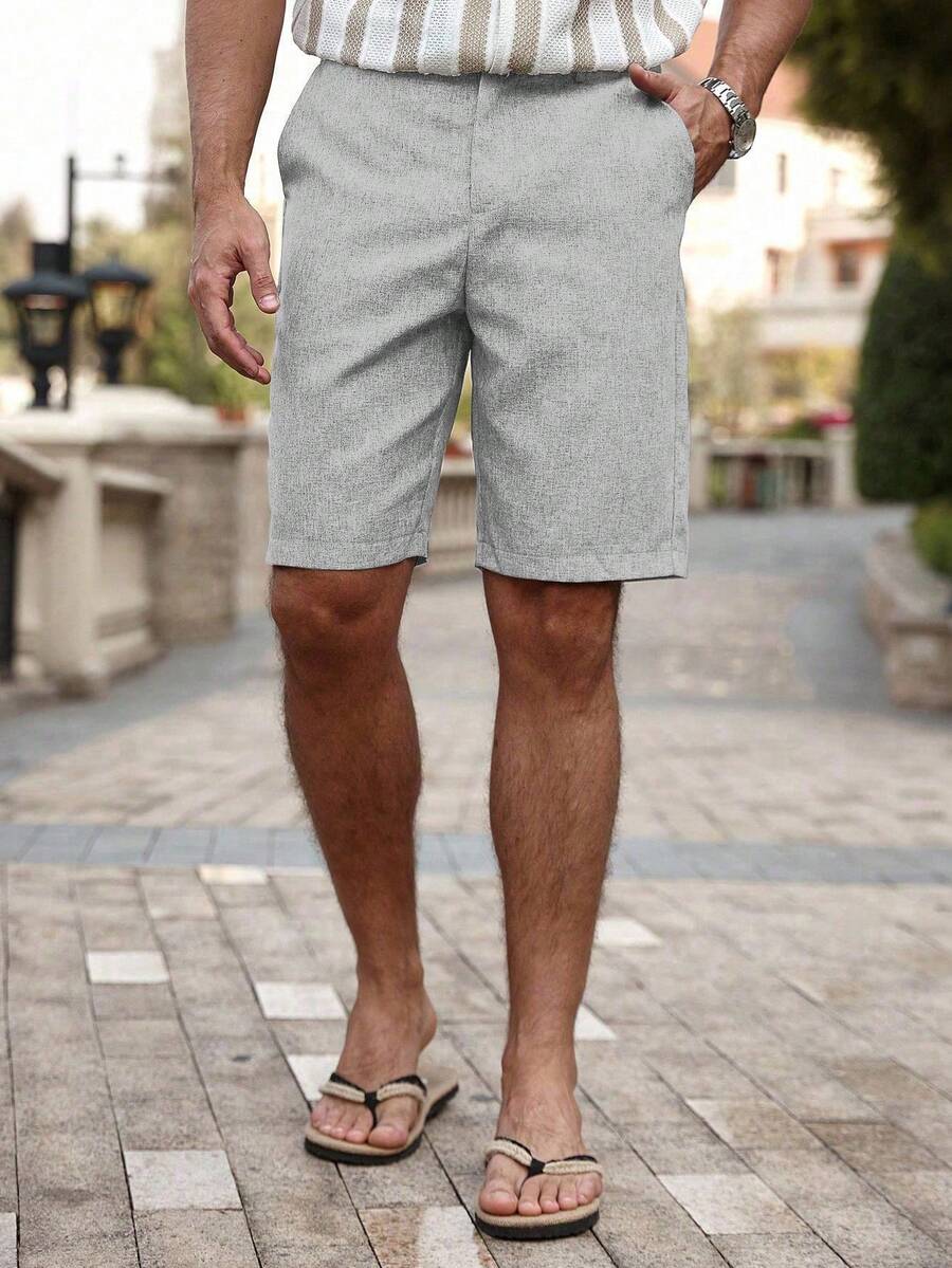 Torren / Men’s Khaki Casual Shorts with Drawstring Waist