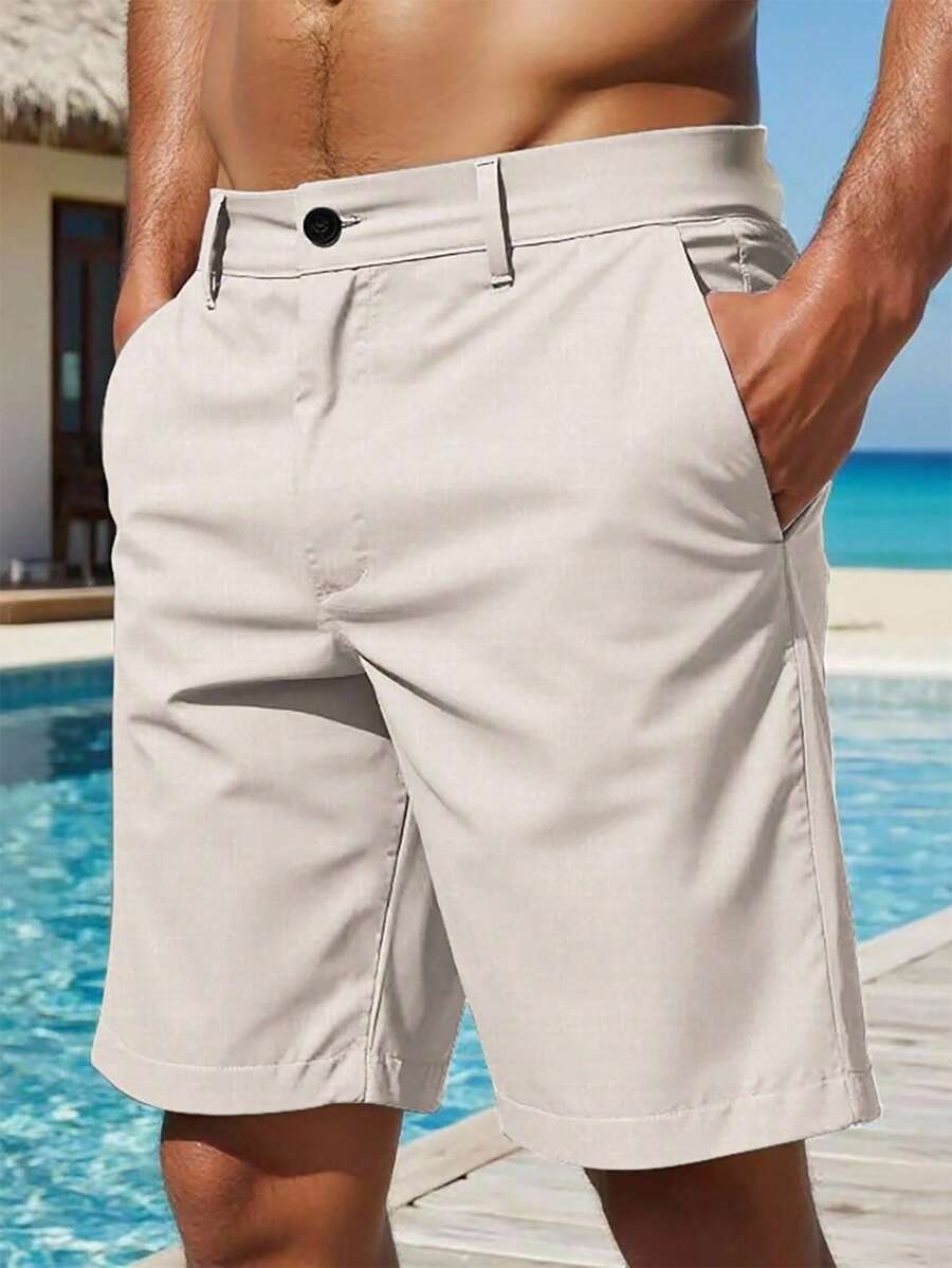 Torren / Men’s Khaki Casual Shorts with Drawstring Waist