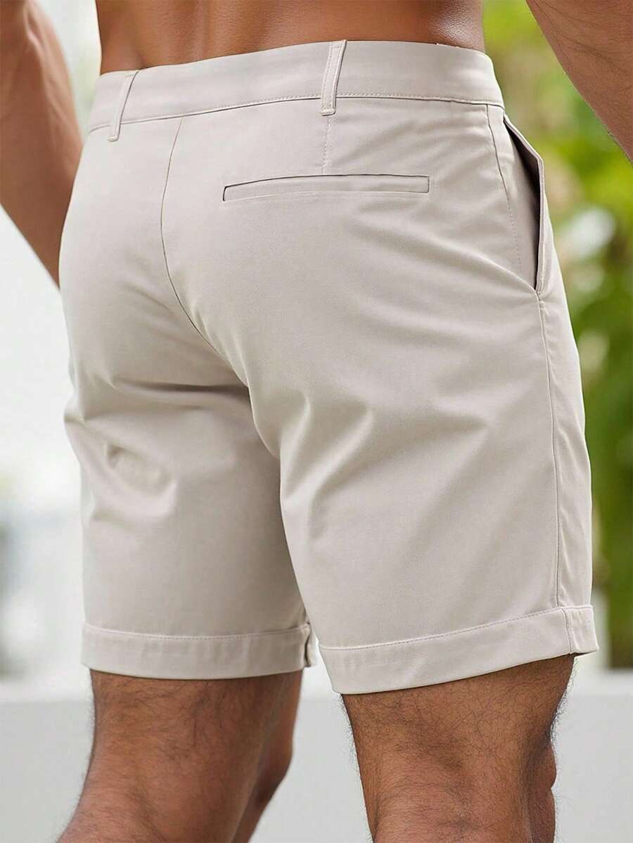 Torren / Men’s Khaki Casual Shorts with Drawstring Waist