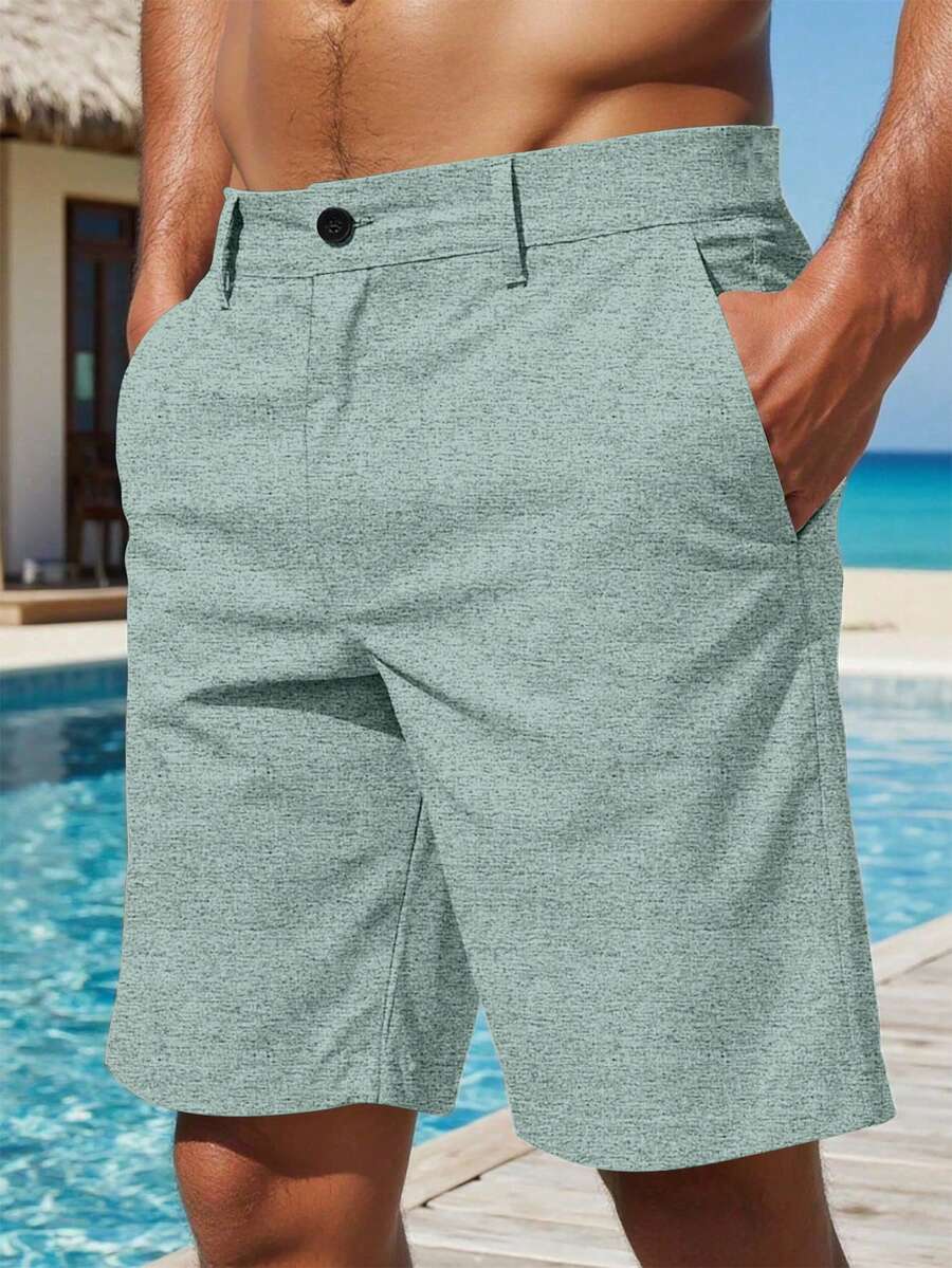 Torren / Men’s Khaki Casual Shorts with Drawstring Waist