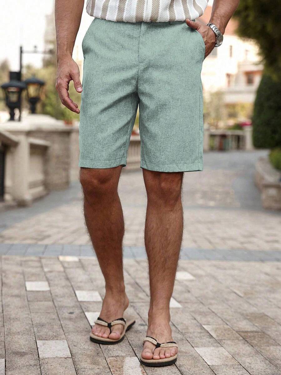 Torren / Men’s Khaki Casual Shorts with Drawstring Waist