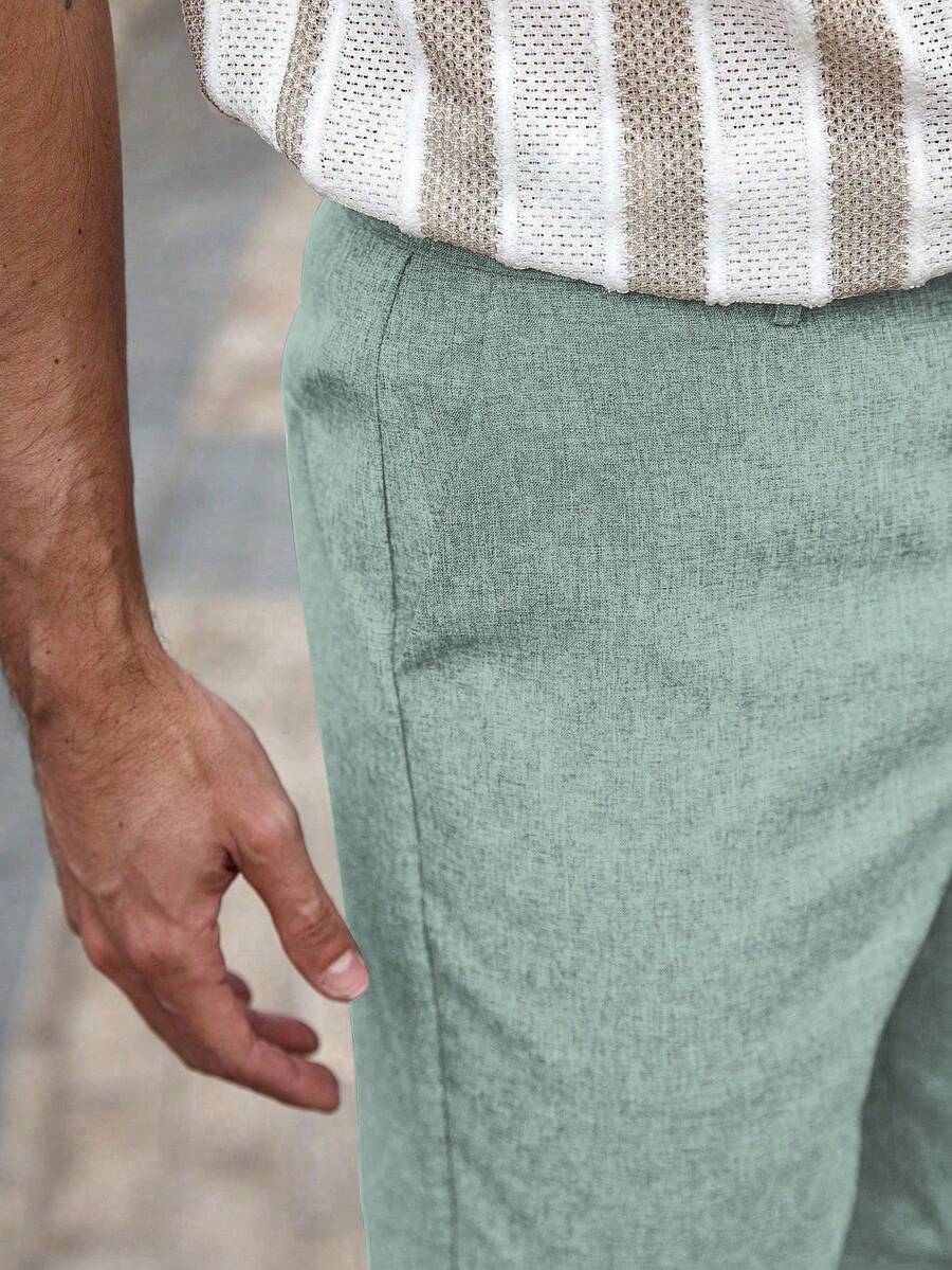 Torren / Men’s Khaki Casual Shorts with Drawstring Waist