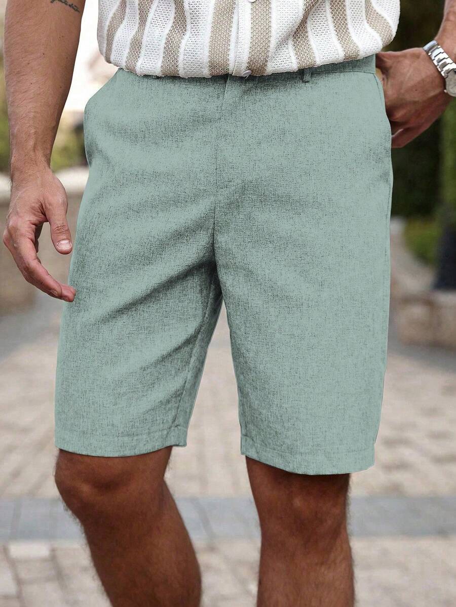 Torren / Men’s Khaki Casual Shorts with Drawstring Waist