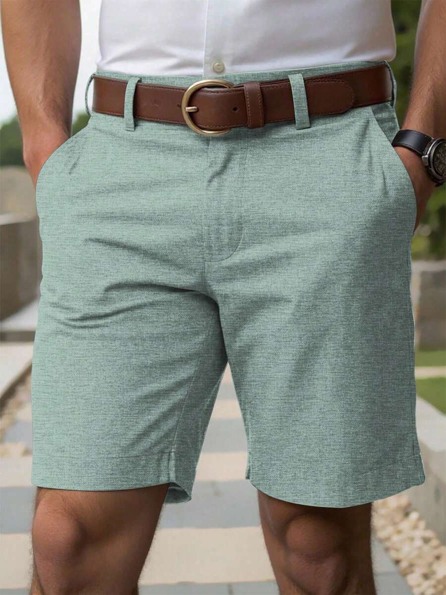 Torren / Men’s Khaki Casual Shorts with Drawstring Waist