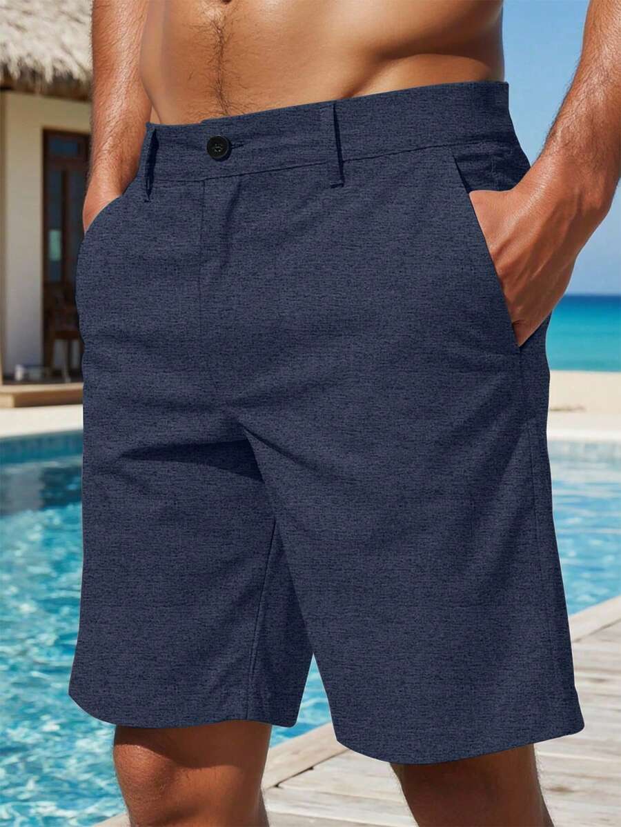 Torren / Men’s Khaki Casual Shorts with Drawstring Waist