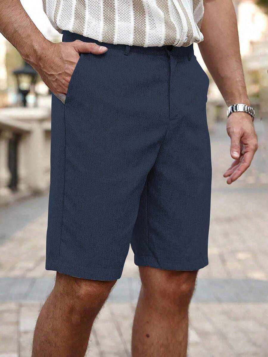 Torren / Men’s Khaki Casual Shorts with Drawstring Waist