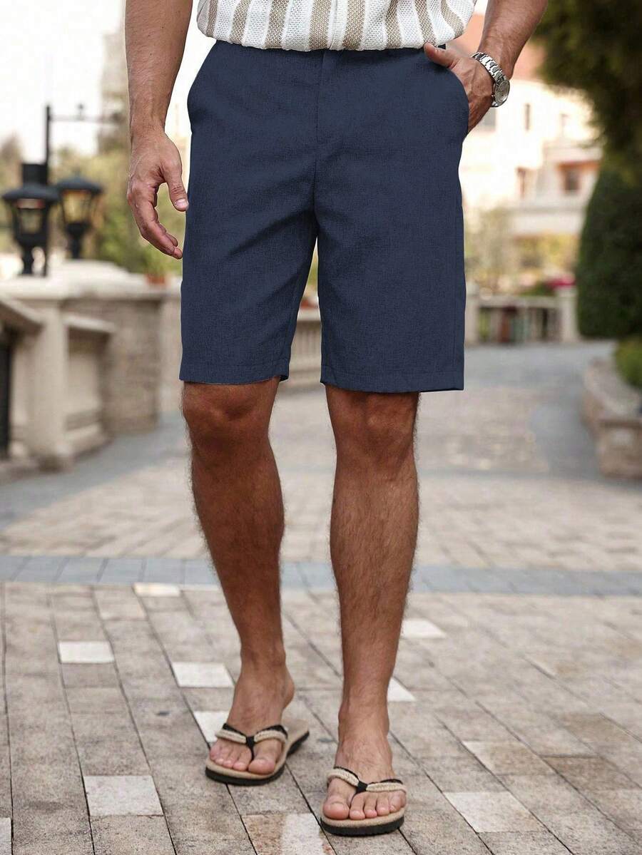 Torren / Men’s Khaki Casual Shorts with Drawstring Waist