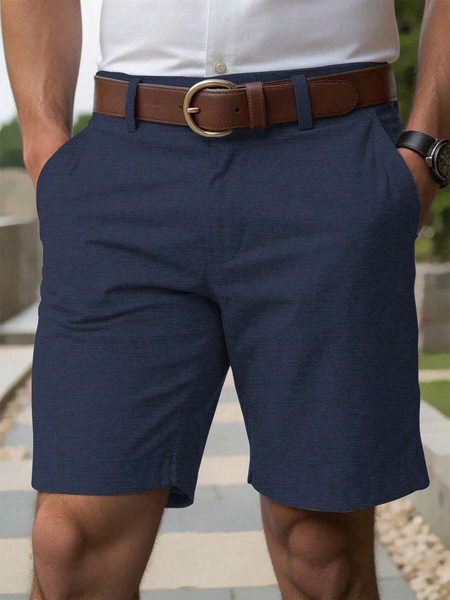 Torren / Men’s Khaki Casual Shorts with Drawstring Waist