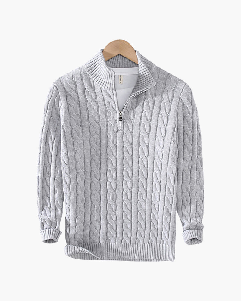 Verbier / Men’s Cable Knit Half-Zip Sweater