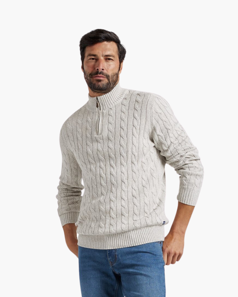 Verbier / Men’s Cable Knit Half-Zip Sweater