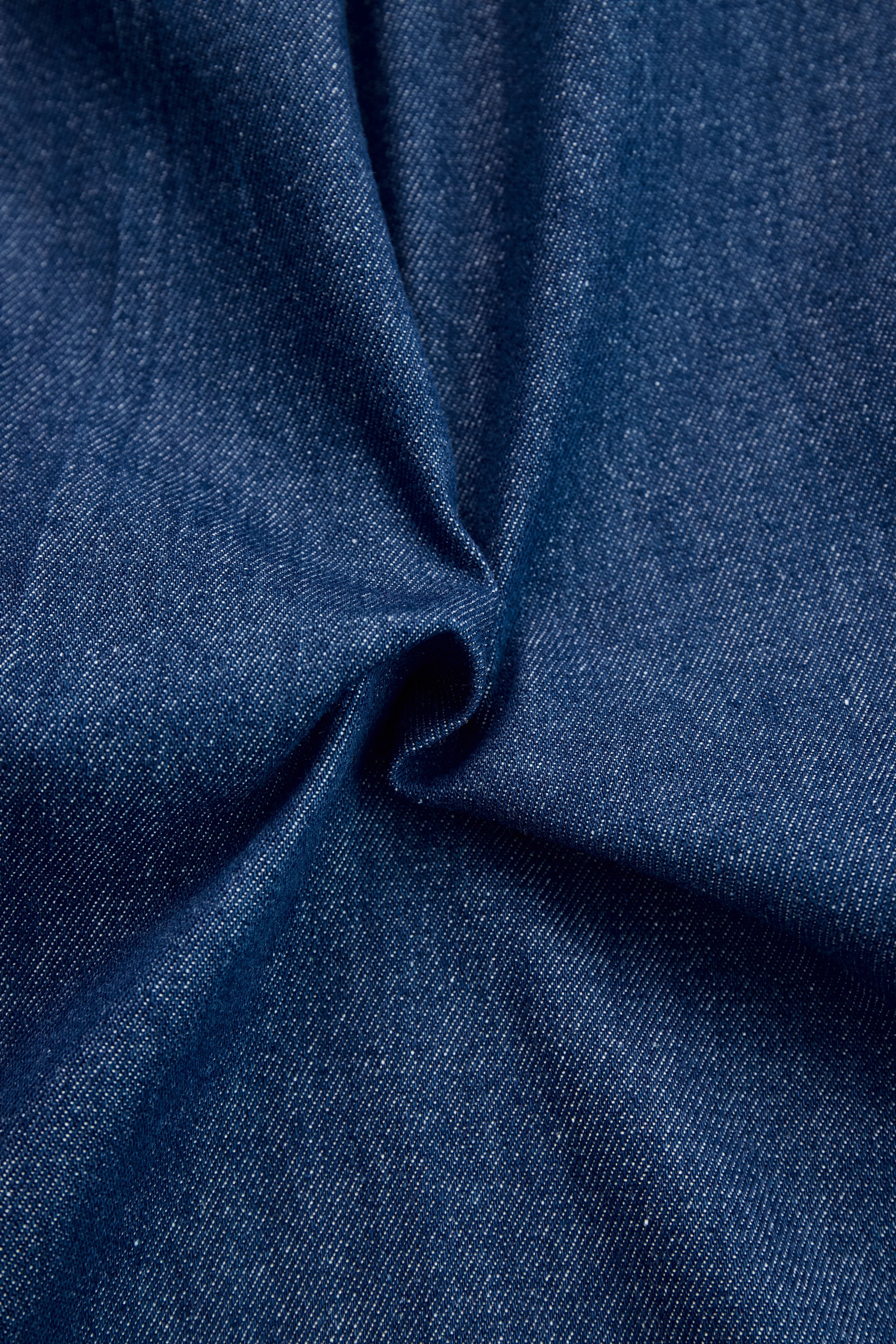 Oyros / Women’s Red Denim Jumpsuit with Wide-Leg Fit