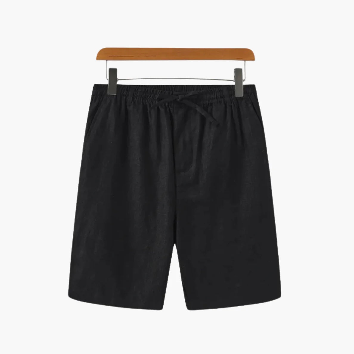 Men's Linen Shorts Elasticated Waist Drawstring Straight Leg Casual