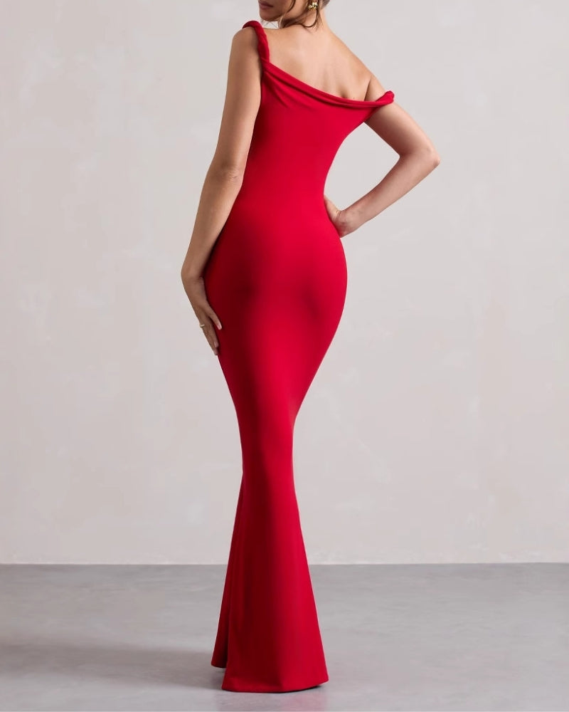 Seraphine / One-Shoulder Bodycon Maxi Dress