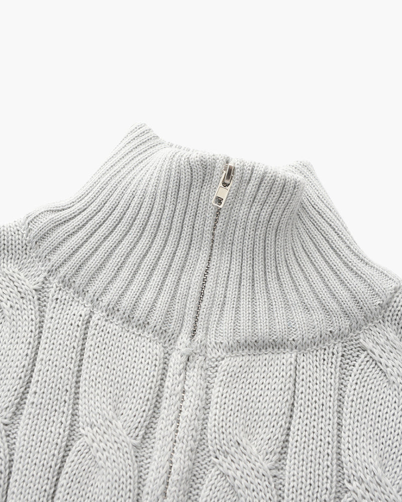 Verbier / Men’s Cable Knit Half-Zip Sweater
