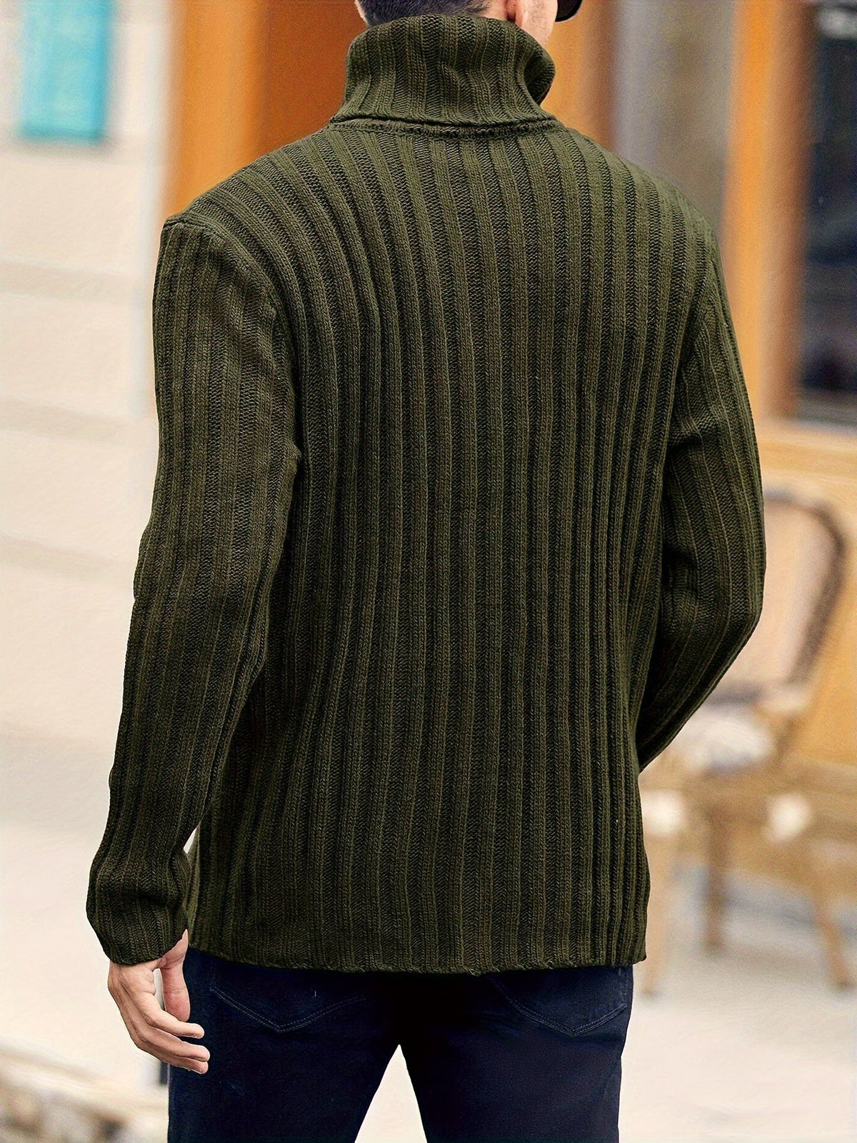 Oswald | Men's Textured Ribbed High-Neck Pullover - image 21