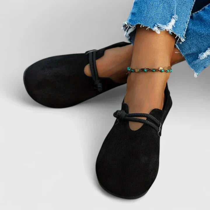 Orthopedic Loafers Women Faux Leather Textile Blend Cushioned Insole