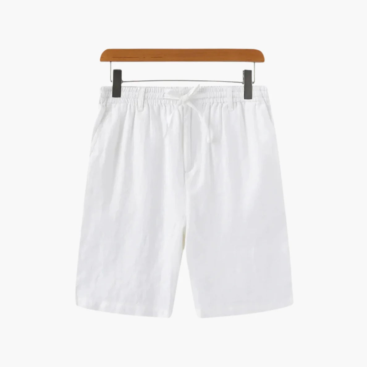 Men's Linen Shorts Elasticated Waist Drawstring Straight Leg Casual