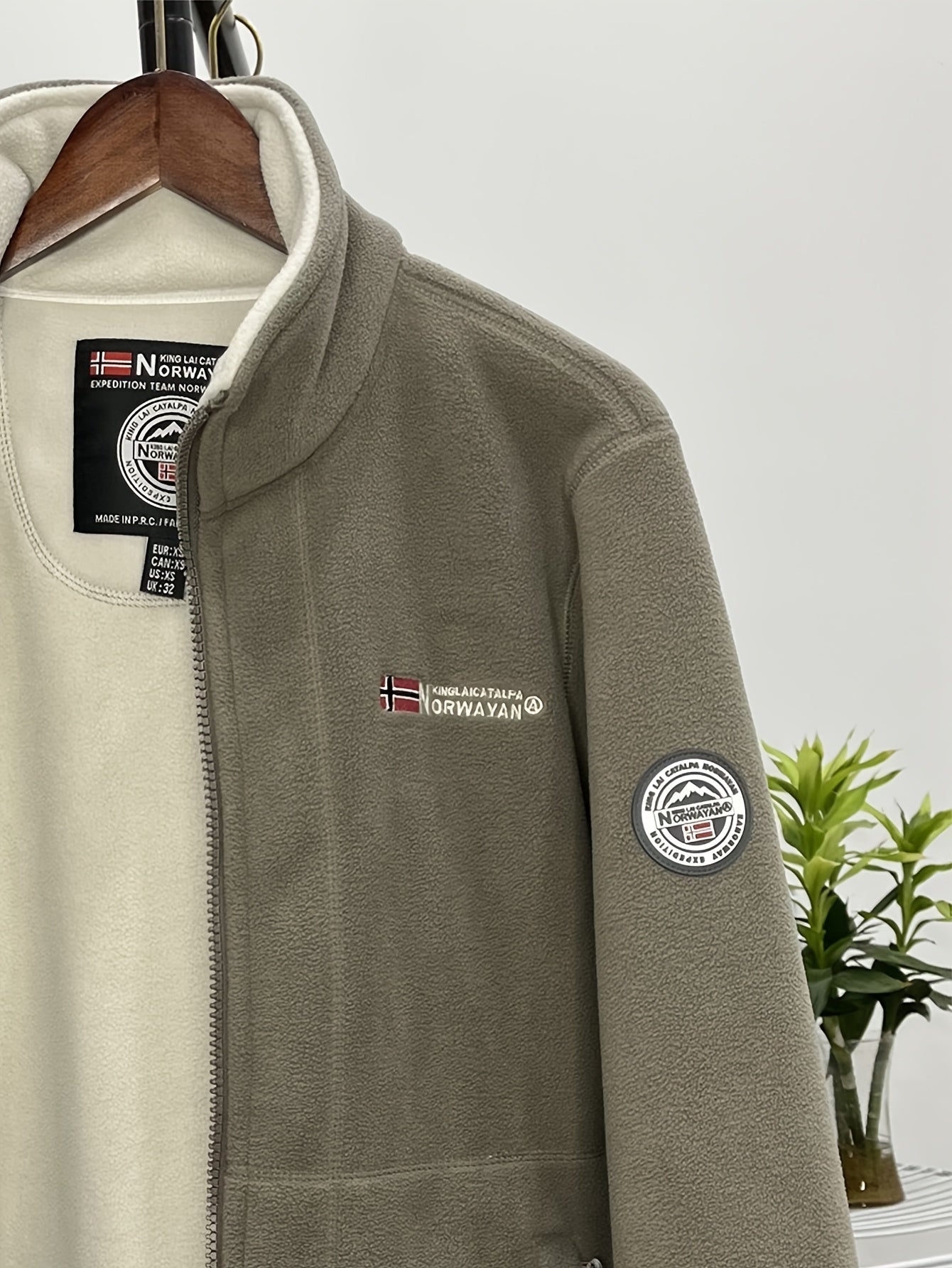 Julius / Men’s Fleece Zip Jacket with High Collar