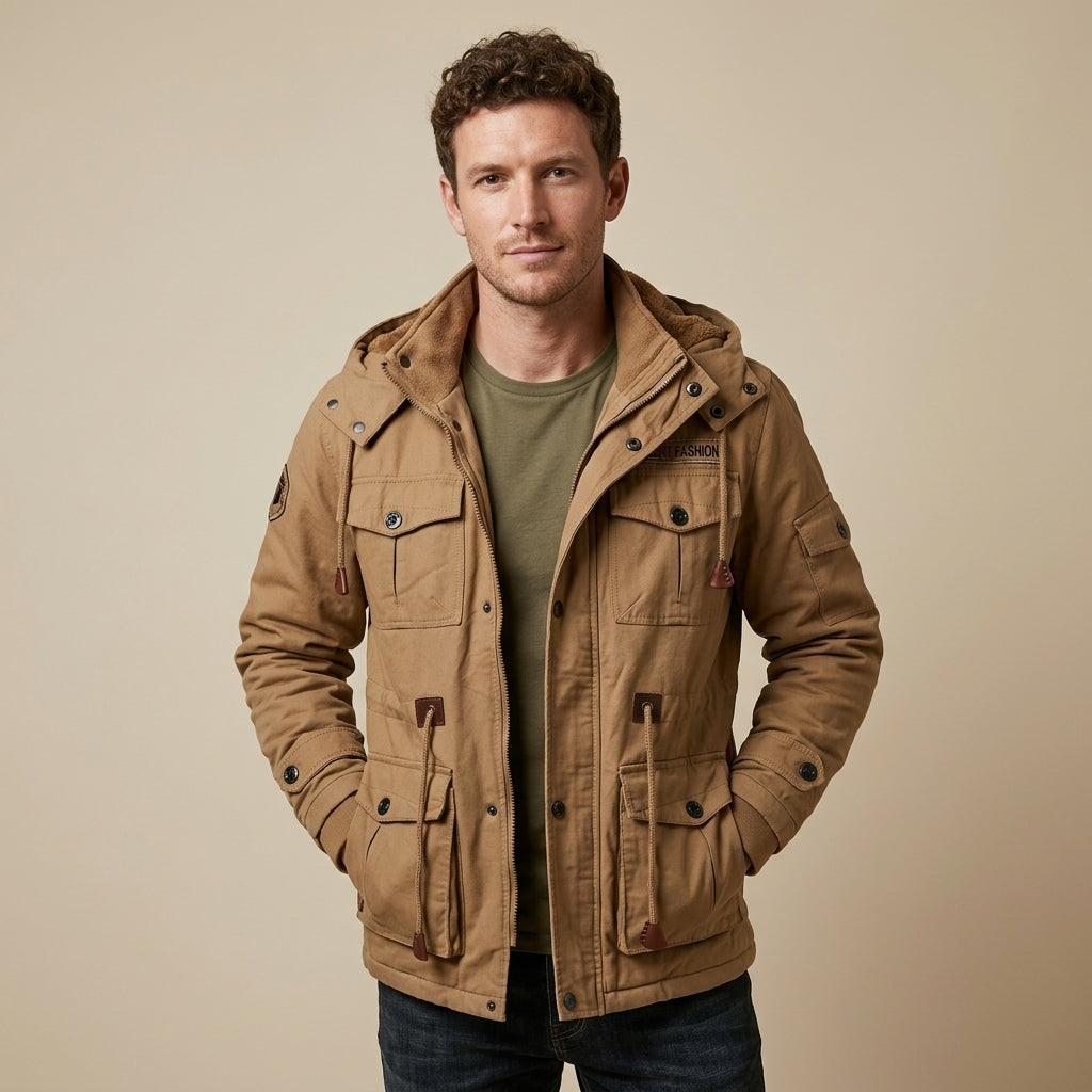 Finbar | Men's Hooded Fleece-Lined Winter Jacket original product image 1
