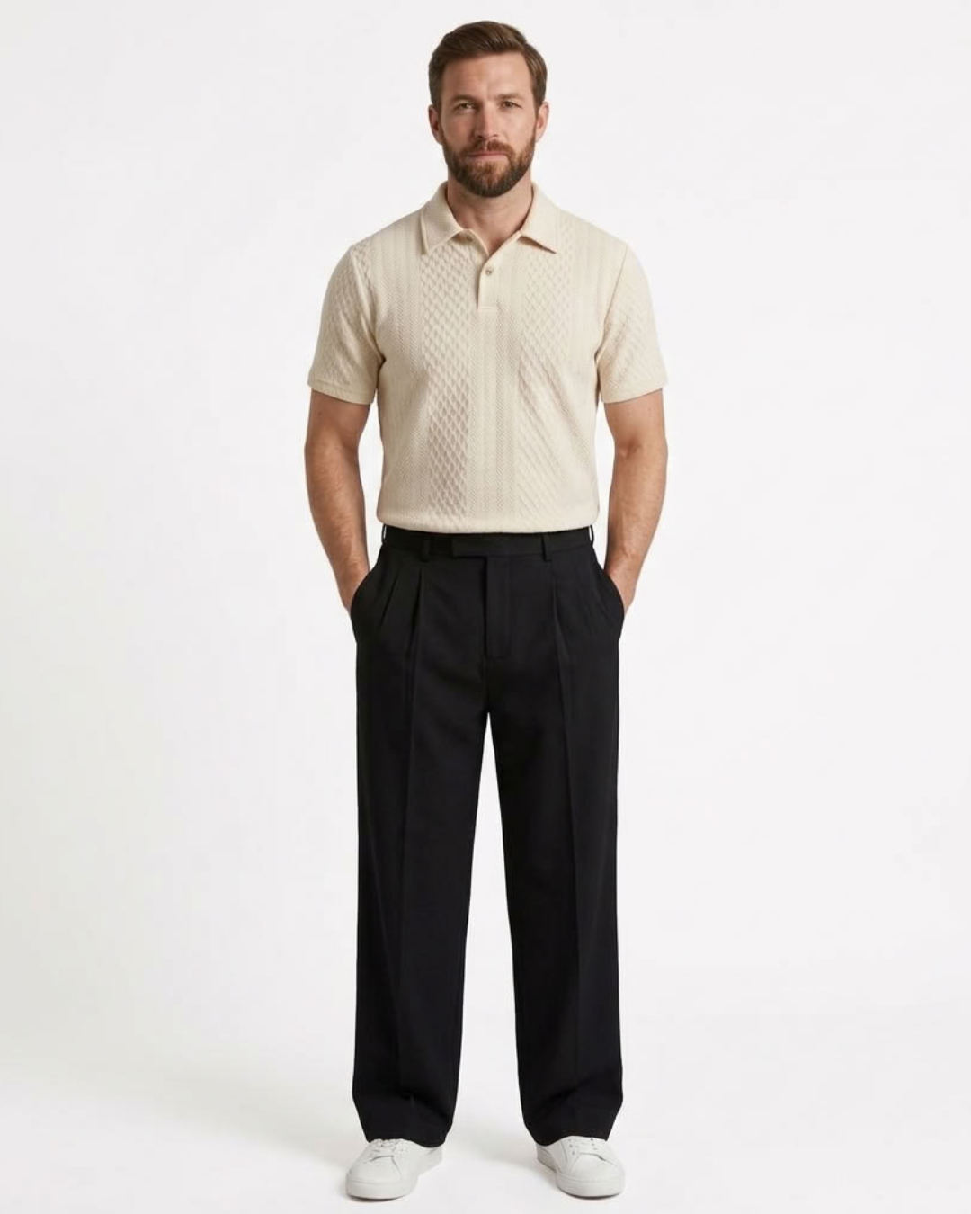 Magnus | Men's Relaxed Wide-Leg Tailored Trousers - original product photograph 5