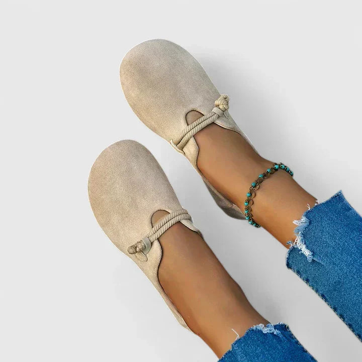 Orthopedic Loafers Women Faux Leather Textile Blend Cushioned Insole