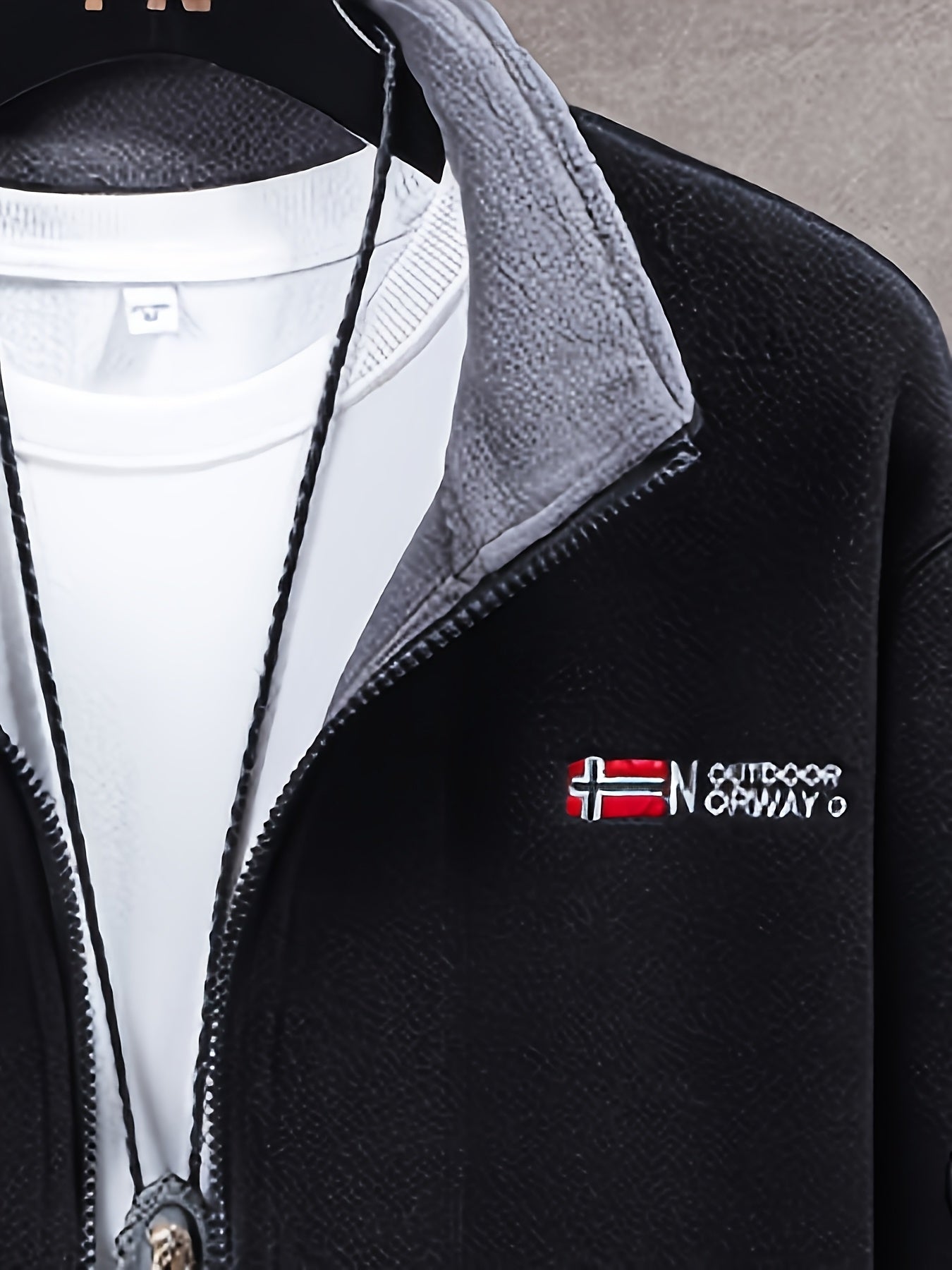 Julius / Men’s Fleece Zip Jacket with High Collar