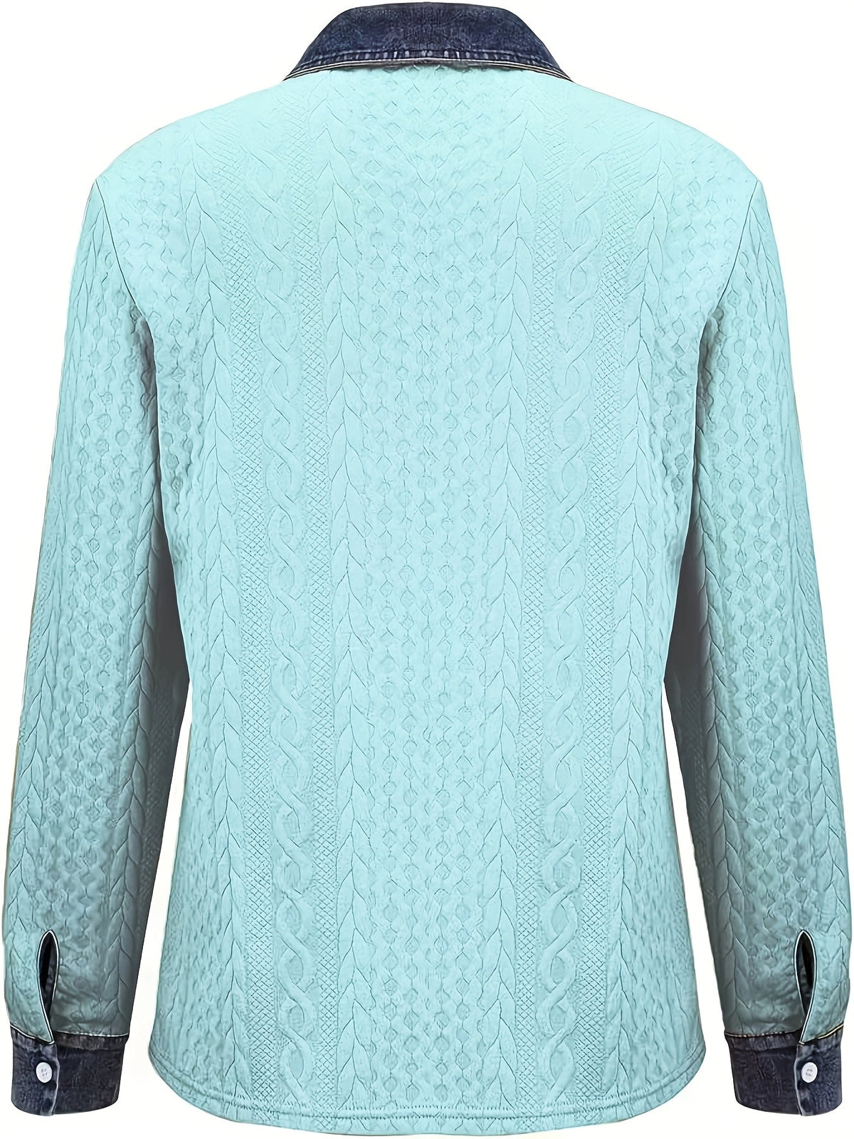 Tabitha | Women's Textured Contrast Button Cardigan