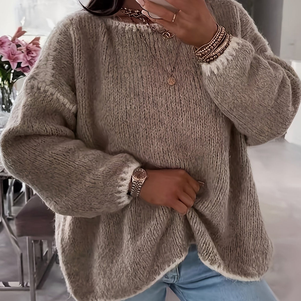 Elowen | Women's Relaxed Boat-Neck Jumper