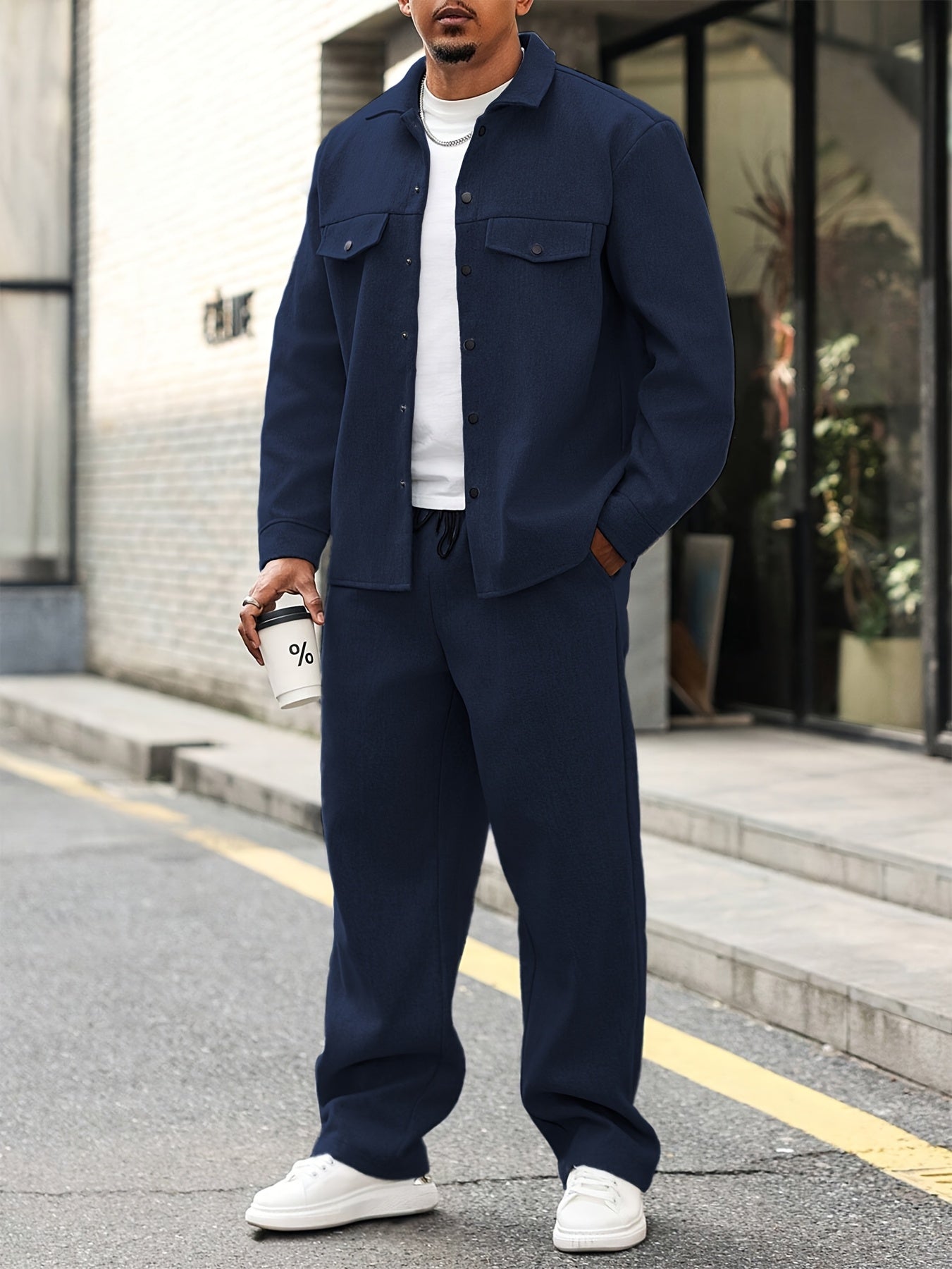 Men's Two Piece Set Zip Front Regular Fit