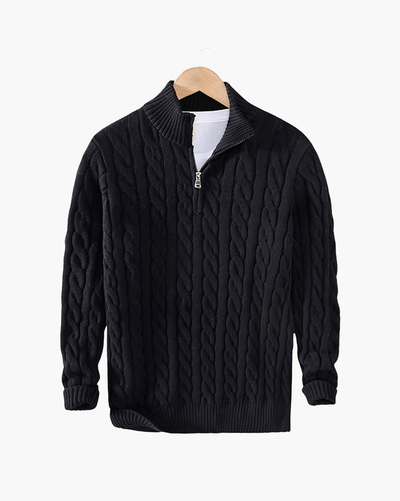 Verbier / Men’s Cable Knit Half-Zip Sweater