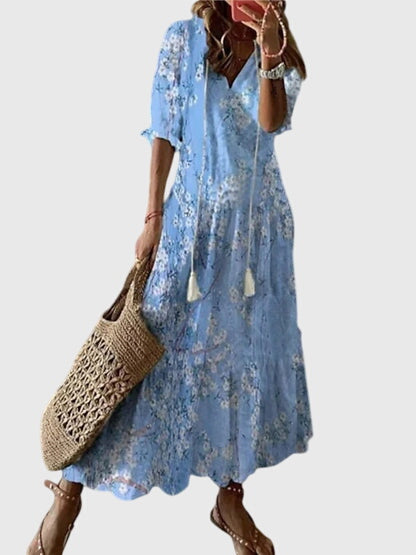 Women's Maxi Dress Cotton Bohemian Vintage Patchwork