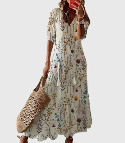 Women's Maxi Dress Cotton Bohemian Vintage Patchwork