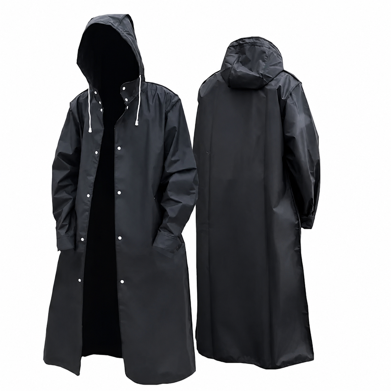 Men's Raincoat Waterproof EVA Hooded Lightweight