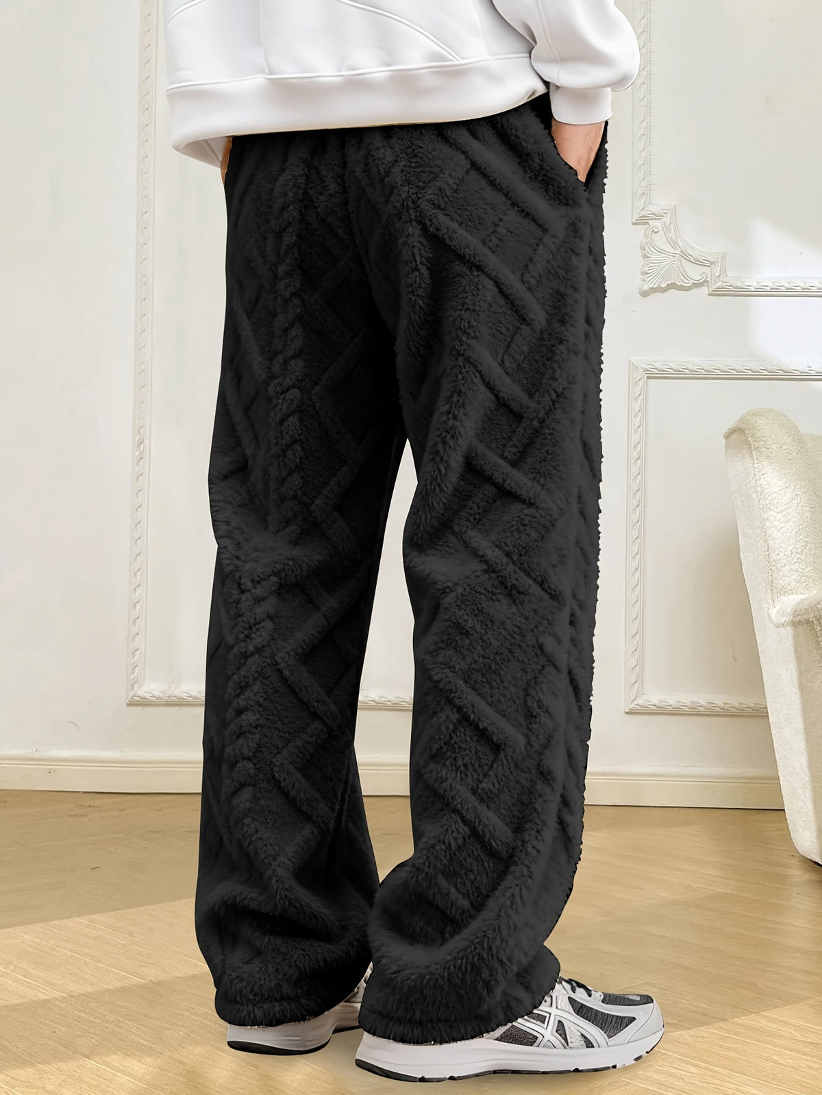 Thatcher | Men's Cosy Textured Drawstring Joggers - image 2