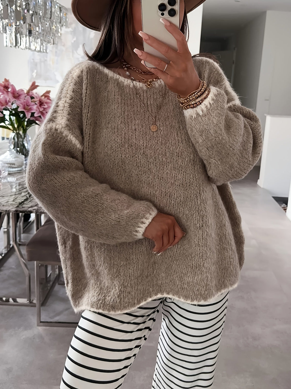 Elowen | Women's Relaxed Boat-Neck Jumper