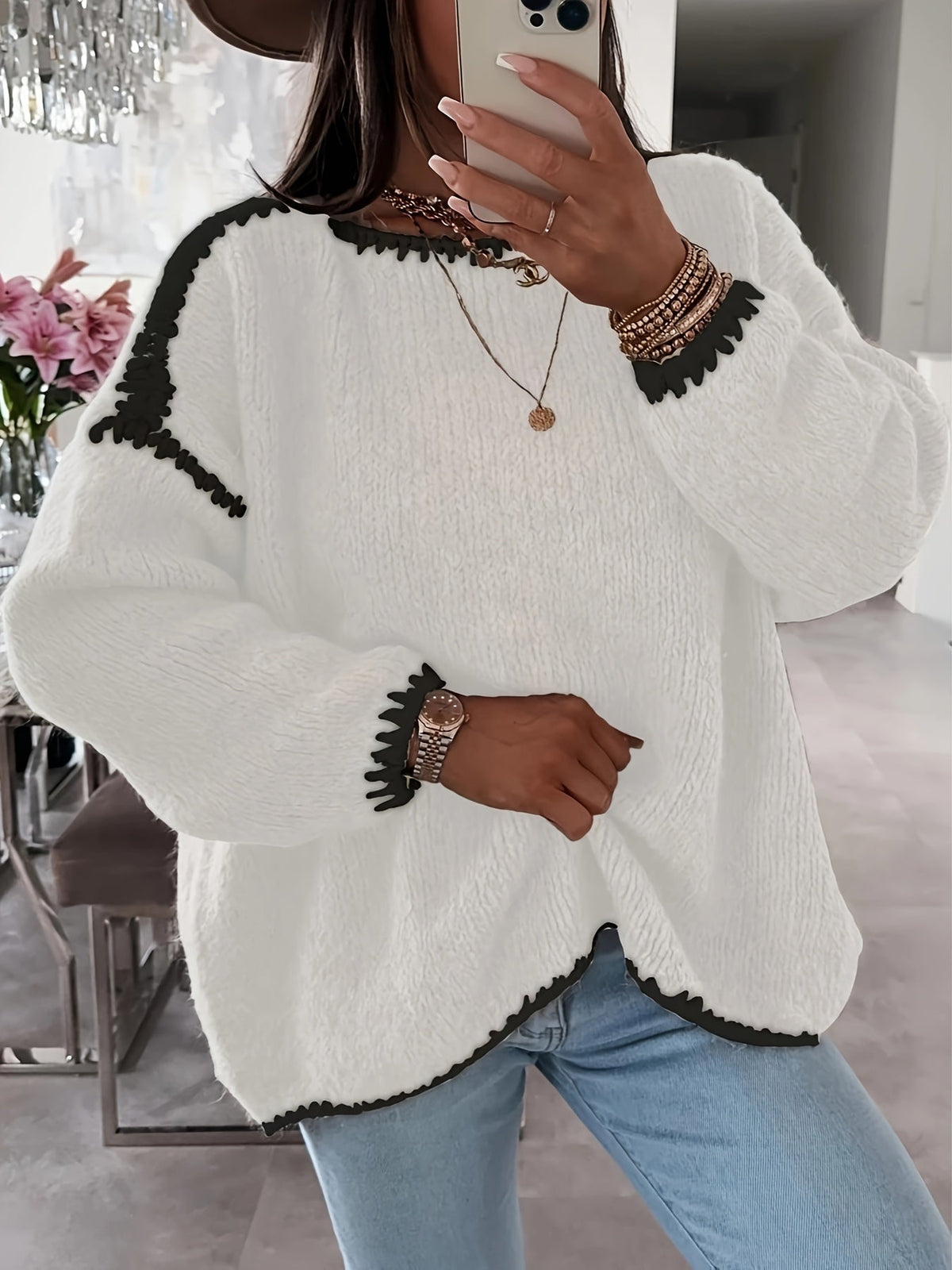 Elowen | Women's Relaxed Boat-Neck Jumper