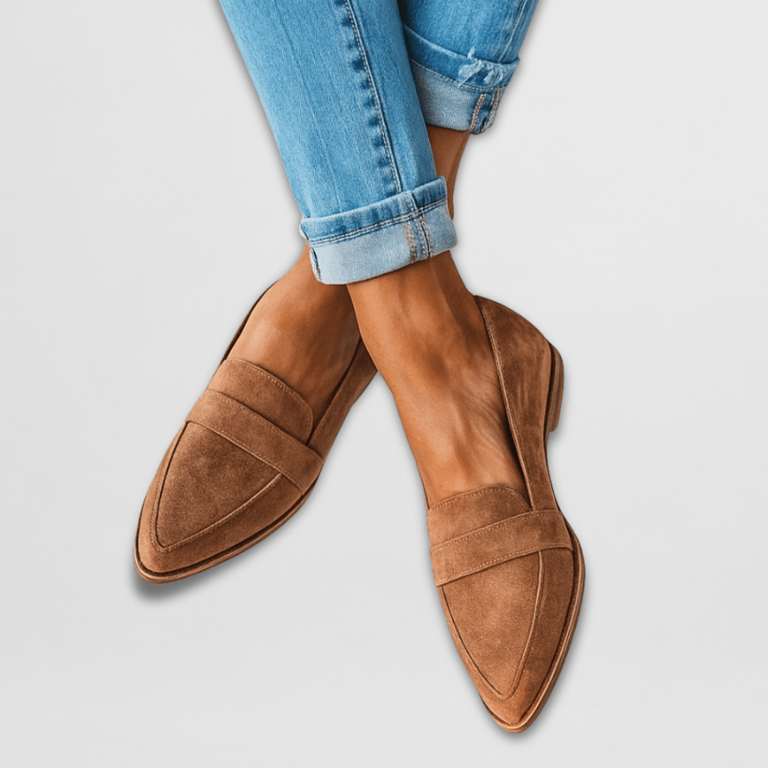 Women's Loafer Suede Slip On Cushioned Insole