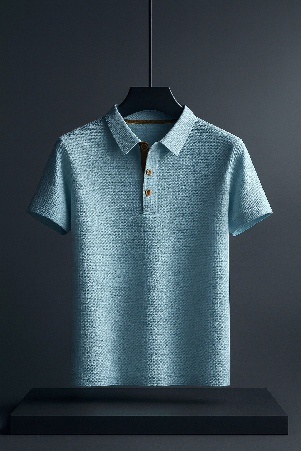 Dumain / Men’s Short Sleeve Polo Shirt with Textured Knit