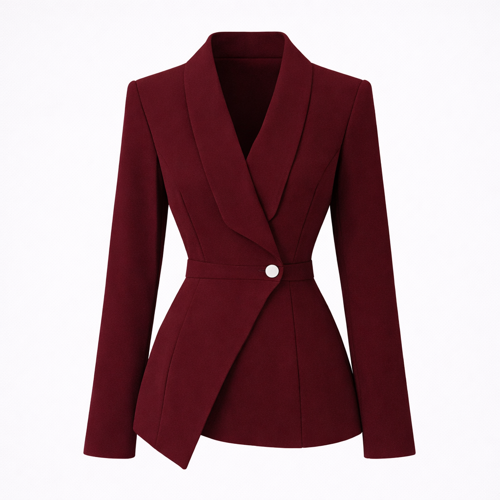 Blazer in Polka Dot Velour with Embellished Detail